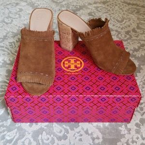 Tory Burch Huntington 90MM Mule NIB Festival brown